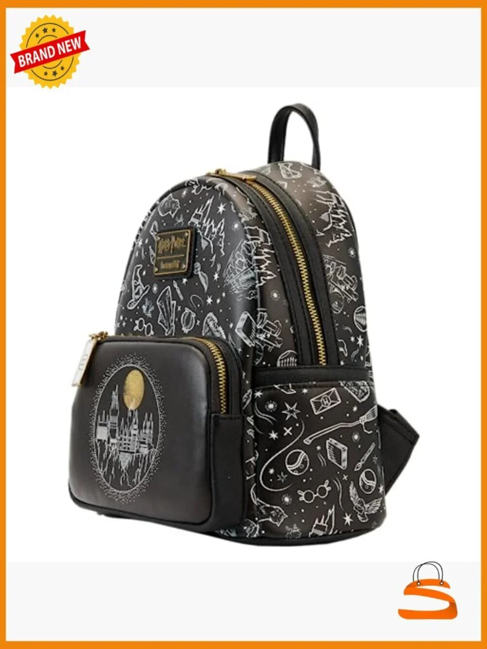 Harry Potter All Over Print Mini Backpack Shoulder Bag Purse